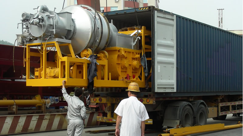 Model QLB10 mobile asphalt plant export to Kenya